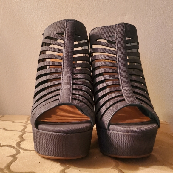 Jean Platform Heels - Picture 2 of 5